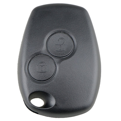 Black 2-button car key fob case shell for Renault with 307 socket, without blade