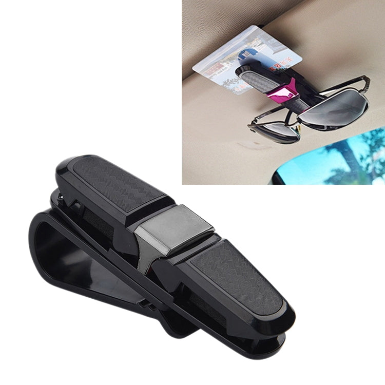 Car eyeglasses clip holder, dark grey and black U-style clip with metal plate