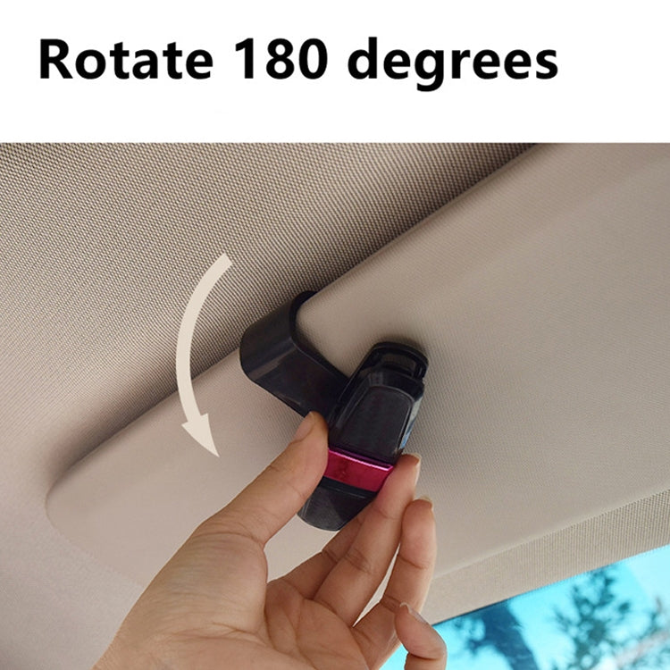 Car eyeglasses clip holder, mounted on car headliner with snap-lock clip