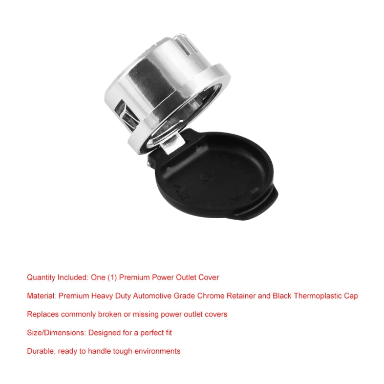 12V Car Chrome Replacement Cigarette Lighter Plug Retainer, Plug Retainer