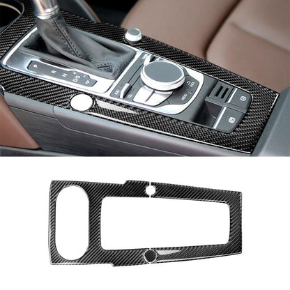 Carbon fiber gear position panel sticker for car interior, black carbon weave