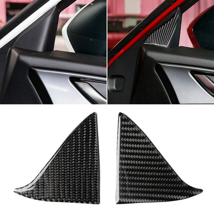 Triangular carbon fiber interior door decorative sticker set