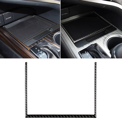 U-shaped carbon fiber storage box trim frame sticker installed in car console