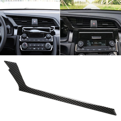 Carbon fiber-style dashboard air vent trim panel installed below center control