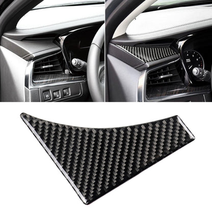Carbon fiber-look triangular dashboard trim sticker, left-side driving triangle piece