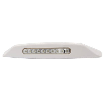 White shell LED dome/stair light bar with row of bright LEDs