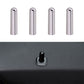 Car door lock cover caps, 4-piece set, silver metallic finish