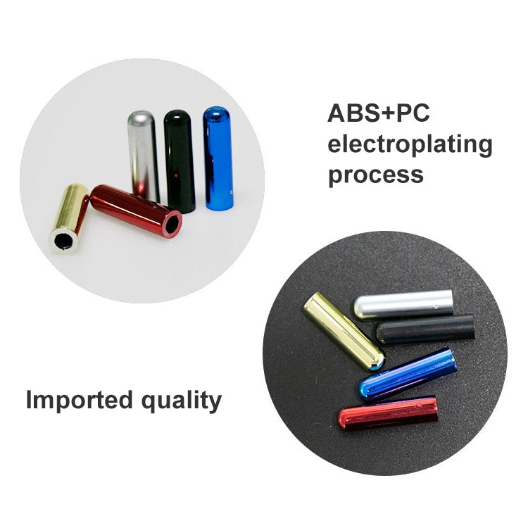 Colored car door lock cover caps with shiny plated metal finish