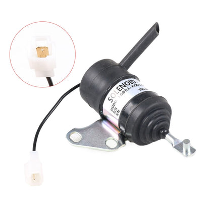 Engine flameout solenoid valve with electrical connector and mounting bracket