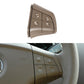 Coffee brown 4-button steering wheel switch panel with volume and phone-style icons