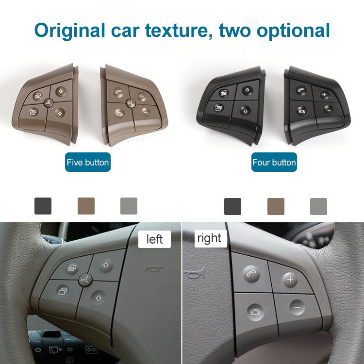Steering wheel switch button panels in multiple colors, 4-button layout