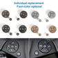 Set of steering wheel switch button panels in multiple colors with OK and function icons