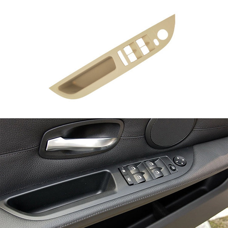 Beige window switch trim panel for left front door, with window control buttons