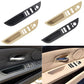 Left front door window switch trim panel set in black and beige with control switches