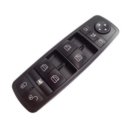 Power window master control switch with rocker buttons and mirror controls, dark gray