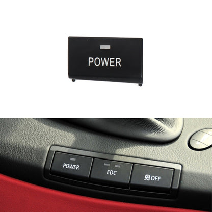 Black POWER center console switch button with indicator window