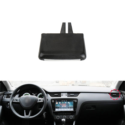 Black air vent exhaust switch paddle for car HVAC, with two mounting prongs