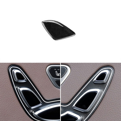 Car seat headrest adjustment switch button, left side, on door panel