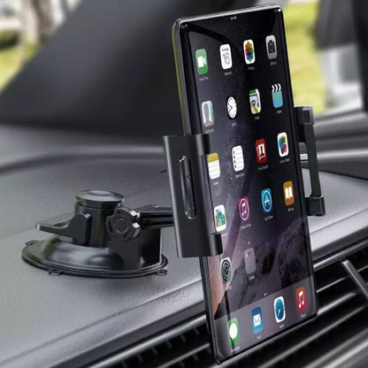 Car Dashboard Tablet Holder PU Suction Cup Windshield Bracket + Tray, PU Suction Cup + Tray