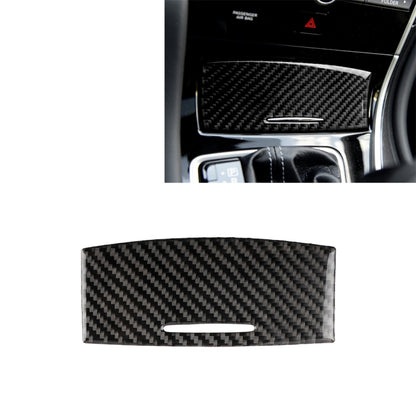 Carbon fiber gear shift ashtray trim sticker with silver slot insert