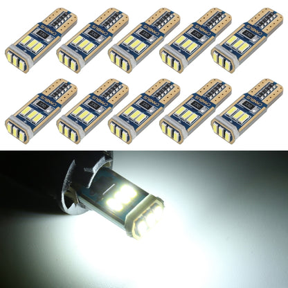 Set of T10 LED clearance bulbs, blue-white SMD LEDs, 10-pack.