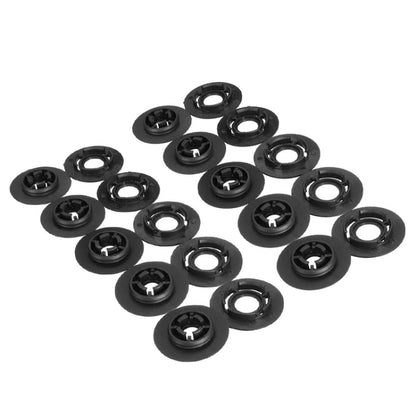 Car carpet mat clips set of 10, black plastic floor holders with center cross insert