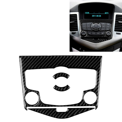 Carbon fiber CD panel decorative sticker insert with circular control cutouts