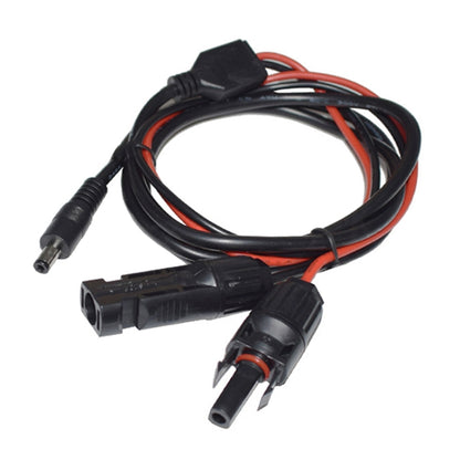Solar power extension cable with MC4 male and DC 5.5mm barrel connectors