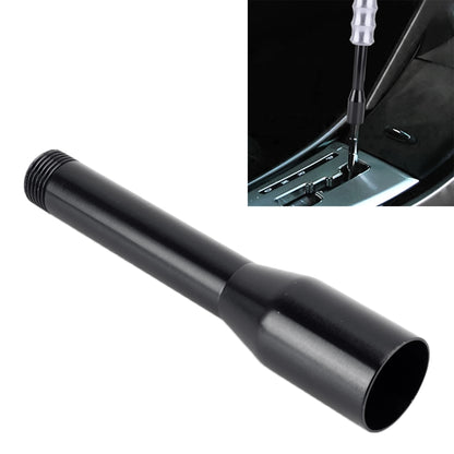 Black gear shifter extension rod, hollow end with threaded top for heightening