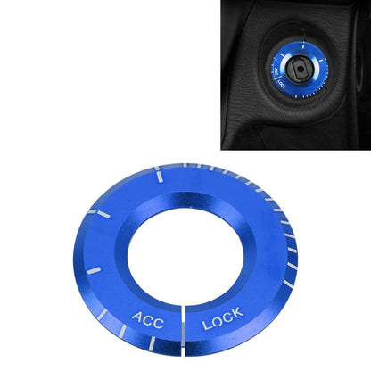 Blue circular ignition key ring insert with ACC and LOCK markings
