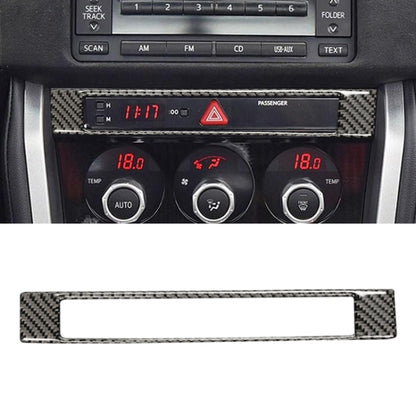 Black carbon-fiber center control clock decorative sticker, rectangular frame