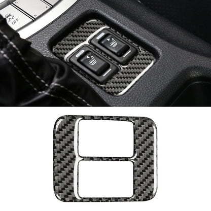 Black carbon-fiber seat heating panel sticker with switch cutout holes