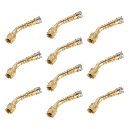 10-piece 135° inflatable nozzle extension elbow set, brass-colored threaded rods