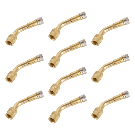 10-piece 135° inflatable nozzle extension elbow set, brass-colored threaded rods