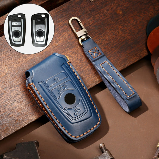 Hallmo Car Cowhide Leather Key Protective Cover Key Case for Old BMW, For Old BMW