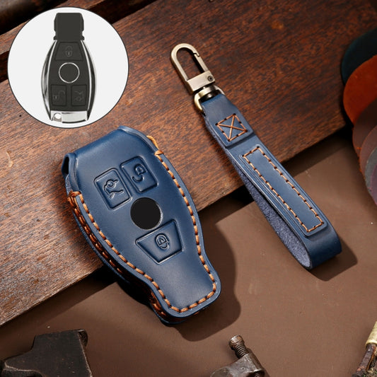 Hallmo Car Cowhide Leather Key Protective Cover Key Case for Old Mercedes-Benz E300L, For Old Mercedes-Benz E300L