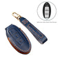 Hallmo Car Cowhide Leather Key Protective Cover Key Case for Nissan Sylphy 2-button, For Nissan Sylphy 2-button