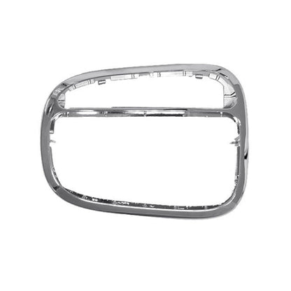 Chrome gear shift decorative frame with open center and curved outer bezel.