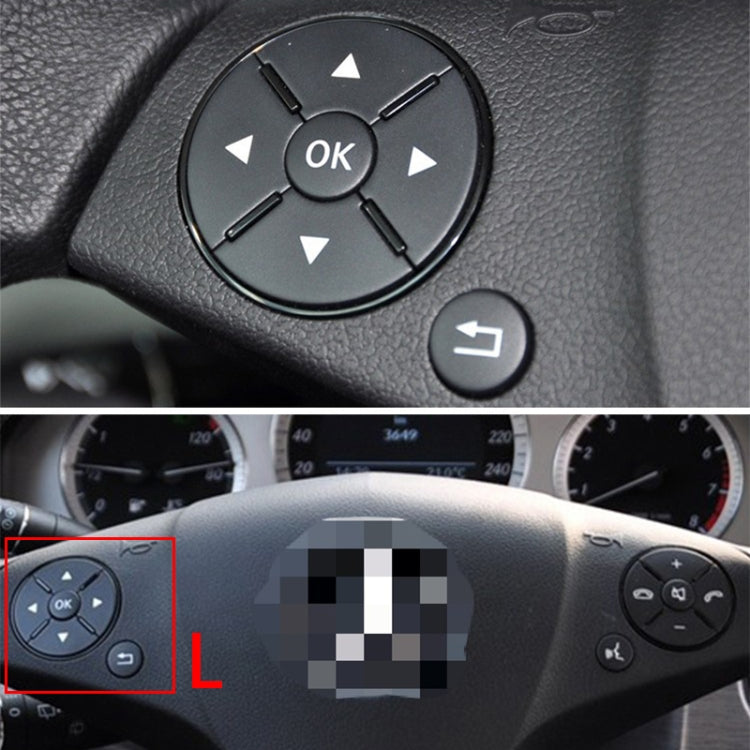 Car Multi-functional Steering Wheel Left Switch Button for Mercedes-Benz W204 / W212 / X204 2008-2015, Left and Right Drive Universal, Left Switch Button (Brown), Left Switch Button (Black), Left Switch Button (Grey), Left Switch Button (Beige)