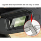 Right sun visor makeup mirror hinge and latch mechanism close-up