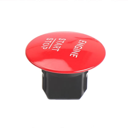 Red engine start/stop push button with black base
