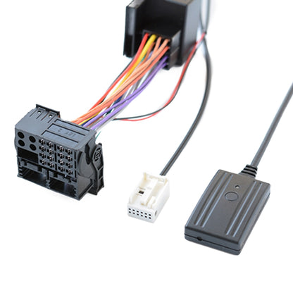 Car stereo Bluetooth wireless mic audio adapter cable with wiring harness and connectors