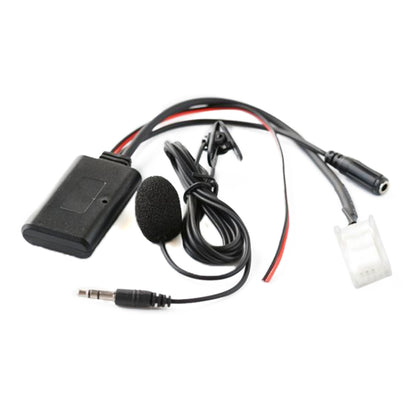 Bluetooth car AUX audio adapter cable with microphone, 3.5mm jack and wiring harness