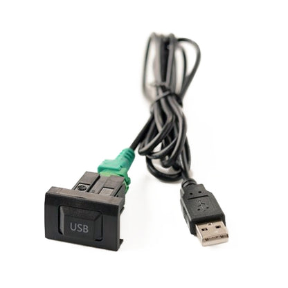 USB port conversion cable for car console, with USB-A plug and wiring.
