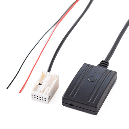 Car Bluetooth audio cable with inline mic module and white connector