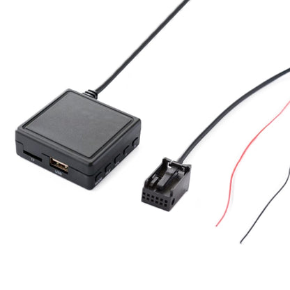 Car AUX Bluetooth music adapter module with wiring and connectors, gray