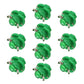 Green wedge LED indicator bulb set with white sockets and metal contact pins