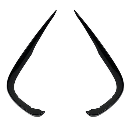 Car wind knife decoration sticker strip, black, two-piece curved trim