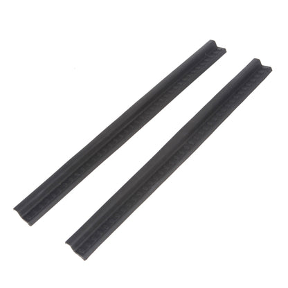 Black door pedal protection strip pair with textured grip surface
