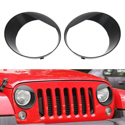 Car headlight lamp shade set, black rings with clip tabs